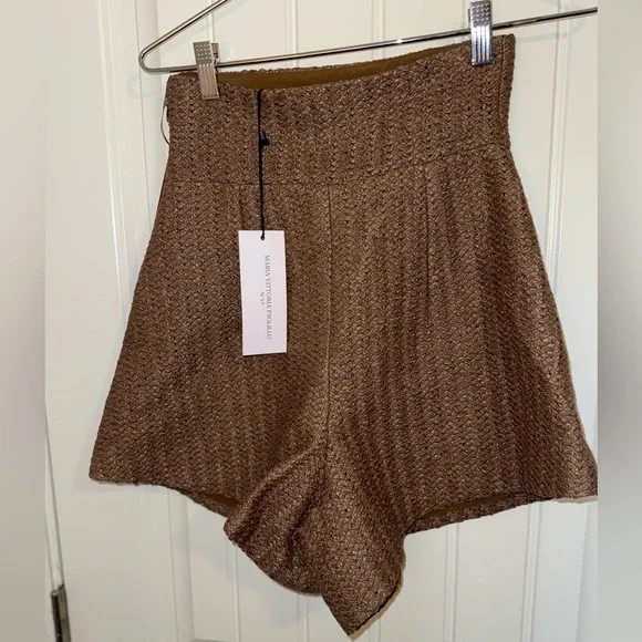 High Waist Brown Flared Shorts - Picture 10 of 10